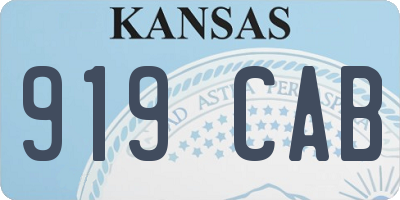 KS license plate 919CAB