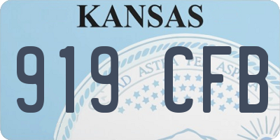 KS license plate 919CFB