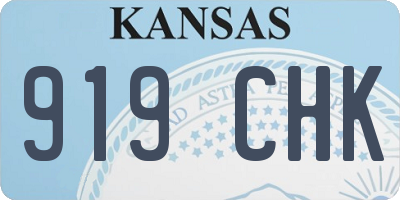 KS license plate 919CHK