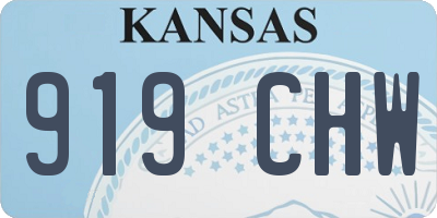 KS license plate 919CHW