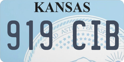 KS license plate 919CIB