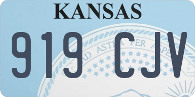 KS license plate 919CJV