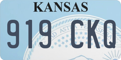 KS license plate 919CKQ