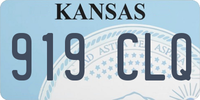 KS license plate 919CLQ