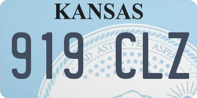 KS license plate 919CLZ