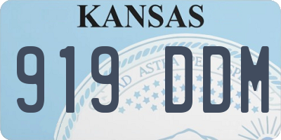 KS license plate 919DDM