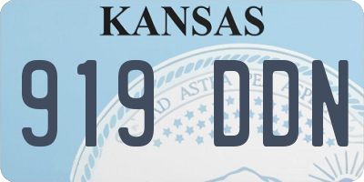 KS license plate 919DDN