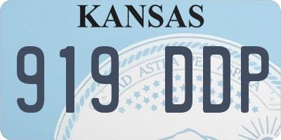 KS license plate 919DDP