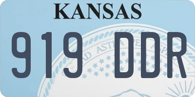 KS license plate 919DDR