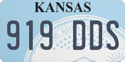 KS license plate 919DDS