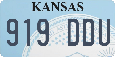 KS license plate 919DDU