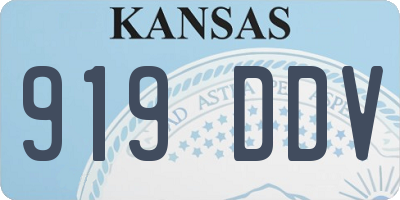 KS license plate 919DDV