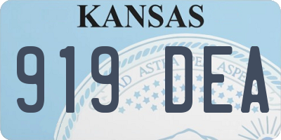KS license plate 919DEA