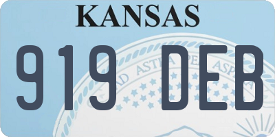 KS license plate 919DEB