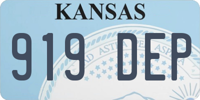 KS license plate 919DEP