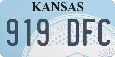 KS license plate 919DFC