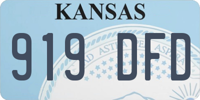 KS license plate 919DFD