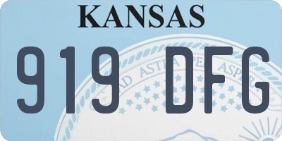 KS license plate 919DFG