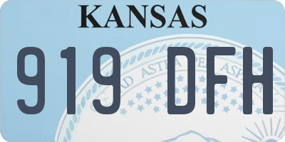KS license plate 919DFH