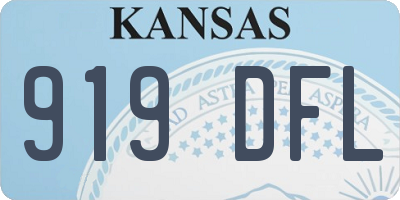 KS license plate 919DFL