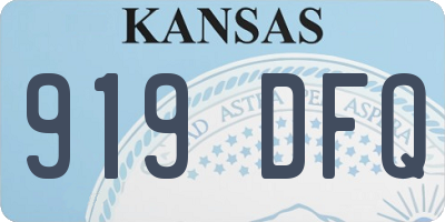 KS license plate 919DFQ