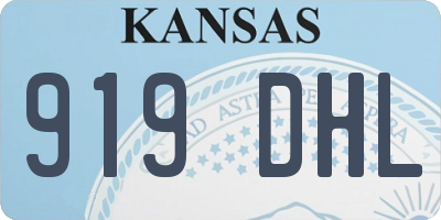KS license plate 919DHL