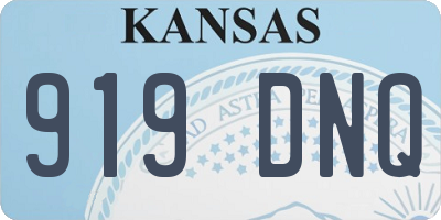 KS license plate 919DNQ