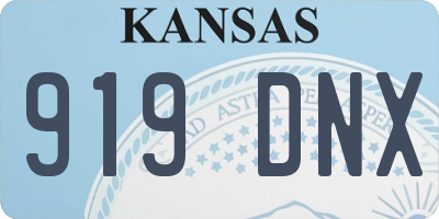 KS license plate 919DNX