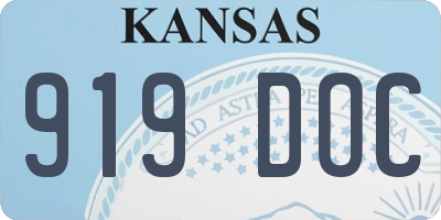 KS license plate 919DOC