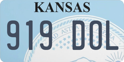 KS license plate 919DOL