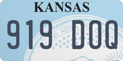 KS license plate 919DOQ
