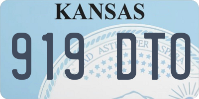 KS license plate 919DTO