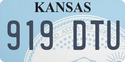 KS license plate 919DTU