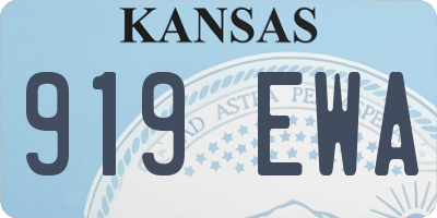 KS license plate 919EWA