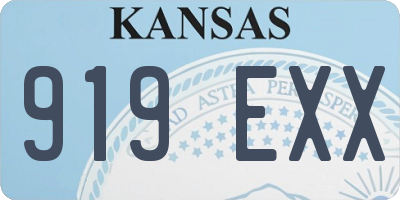 KS license plate 919EXX