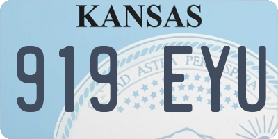 KS license plate 919EYU