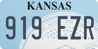 KS license plate 919EZR