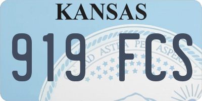 KS license plate 919FCS
