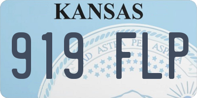 KS license plate 919FLP