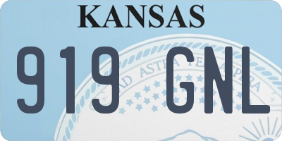 KS license plate 919GNL