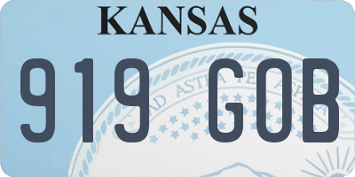 KS license plate 919GOB