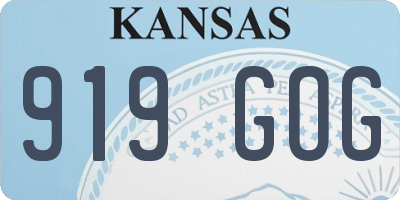 KS license plate 919GOG