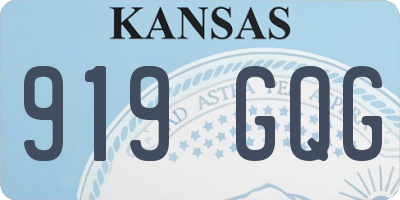 KS license plate 919GQG