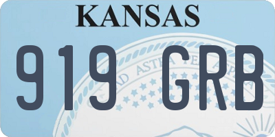 KS license plate 919GRB