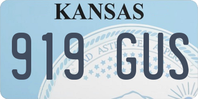 KS license plate 919GUS
