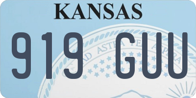 KS license plate 919GUU