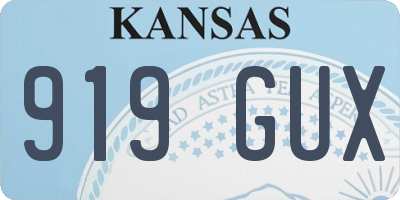 KS license plate 919GUX