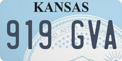 KS license plate 919GVA