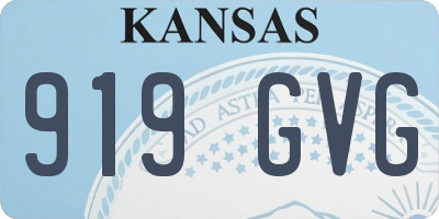 KS license plate 919GVG