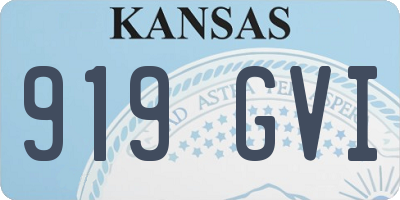 KS license plate 919GVI